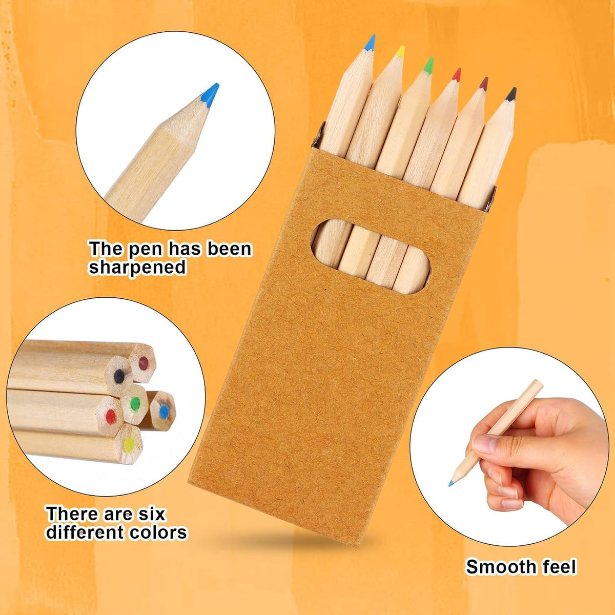TBoxBo mini colored pencils in small paper boxes of 6, 900 pencils in bulk - view 13