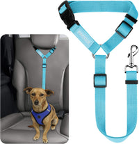 Dog Seat Belt for Car, Headrest Restraint Safety Lead, Dogs Cats – Essentials for Dogs - Blue / Not elastic