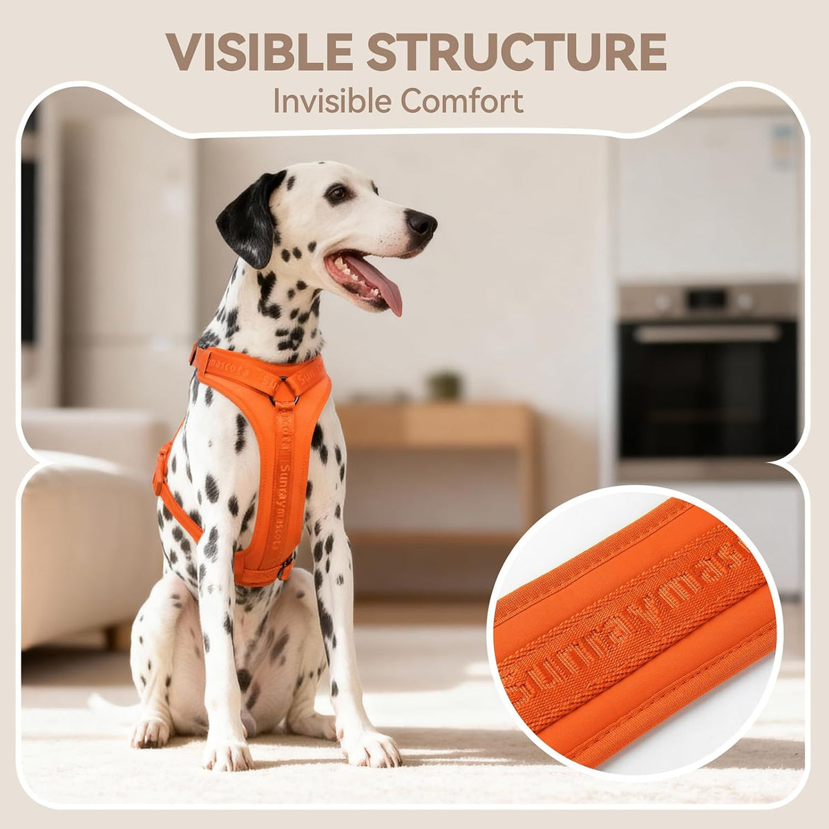 Sunraymascota Dog Harness - S (Neck: 12-22", Chest: 16-25") / Orange - image 2