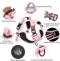Timos Dog Harness, No Pull Large Sized with 3 Buckles - Large / Lock Pink - image 4