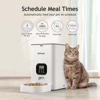 VOLUAS automatic cat feeder with LCD screen, voice recording and removable cleanable parts - view 2