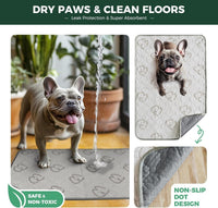 FXW Washable Pee Pads for Dogs, Super Absorbent - 31" Hexagon / 2 Packs - image 4