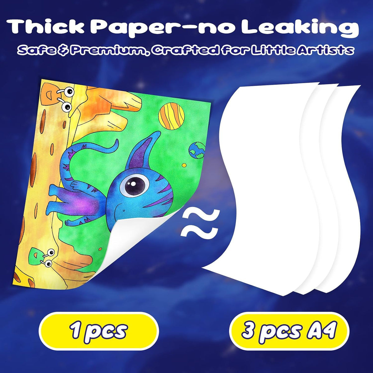 CHICAUP Paint with Water Coloring Books for Kids - Dark Blue - image 3