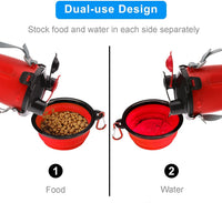 Dog Travel Water Bottle Collapsible Bowls - Red - image 3