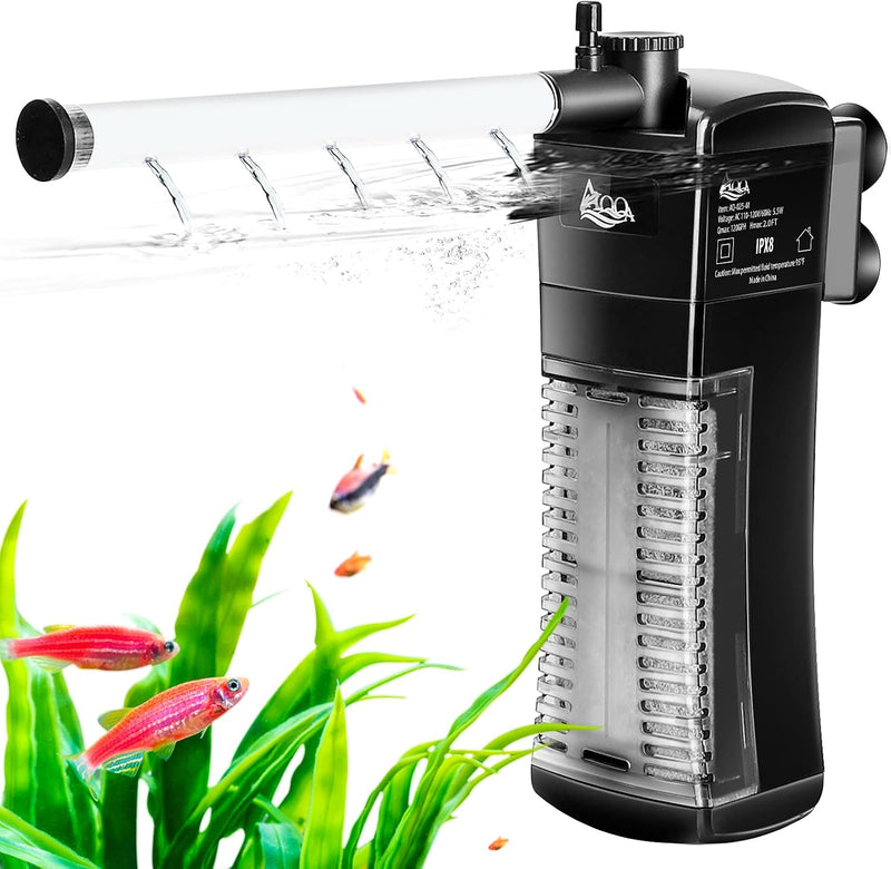 AQQA 8 Pack Aquarium Filter Cartridge Replacement Fish Tank Filter - 50-120 Gallon, 172 GPH