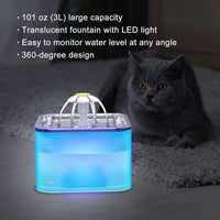 Wonder Creature Crystal Cat Water Fountain Stainless Steel Lid - Green+1 Filter+1 Sponge - image 2