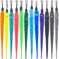 Cat Toy Worm Refills, 15 Pieces Interactive Cat Wand Attachments Worms Toy for Indoor Cats - 12 PCS Worm Refills