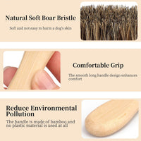 Soft Boar Bristle Dog Brush for Short Haired - image 4