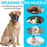Dog Muzzle, OKKIC Basket Muzzle Anti Biting Chewing, Sturdy Lightweight Muzzle Allows Panting Drinking,Muzzle for Small Medium Large Dogs, Suitable for Grooming Trimming Training (Black, Size5)