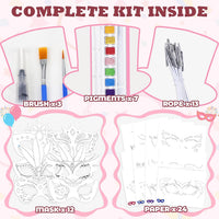 CHICAUP Paint with Water Coloring Books for Kids - Princess Mask Pink - image 2