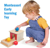 Adena Montessori Object Permanence Box with Tray Three Balls - Primary Colors - image 3