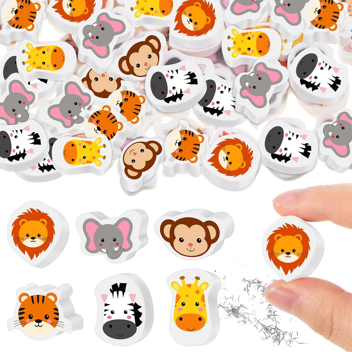 Chivao mini dog erasers for kids, 72 rubber erasers in poodle, pug, corgi and dachshund styles - view 2