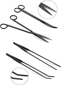 Aquascaping Tools 7 in 1 Kit Aquarium Plant Scissors Tools Set Curved - image 4