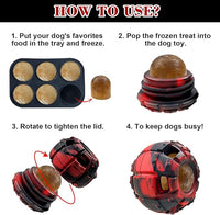 Yipetor Dog Toy, Frozen Dog Treats to Keep Dogs Busy, Interactive Treat Dispensing Dog Toy Puzzle, Interactive Chew Toys for Large Dog, Power Chewer, Durable Rubber-Easy to Clean-Holds Kibble, Treats