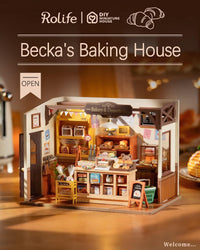 Rolife Baking Kitchen DIY miniature house kit lit with LED light - view 7