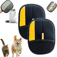 Pet Hair Removal Glove for Cats & Dogs, Electrostatic Gloves Pet Hair, Cat Grooming Gloves for Hairs Removal, for Couch, Clothes, Car, Carpet, Bed, Furniture (2Pcs)