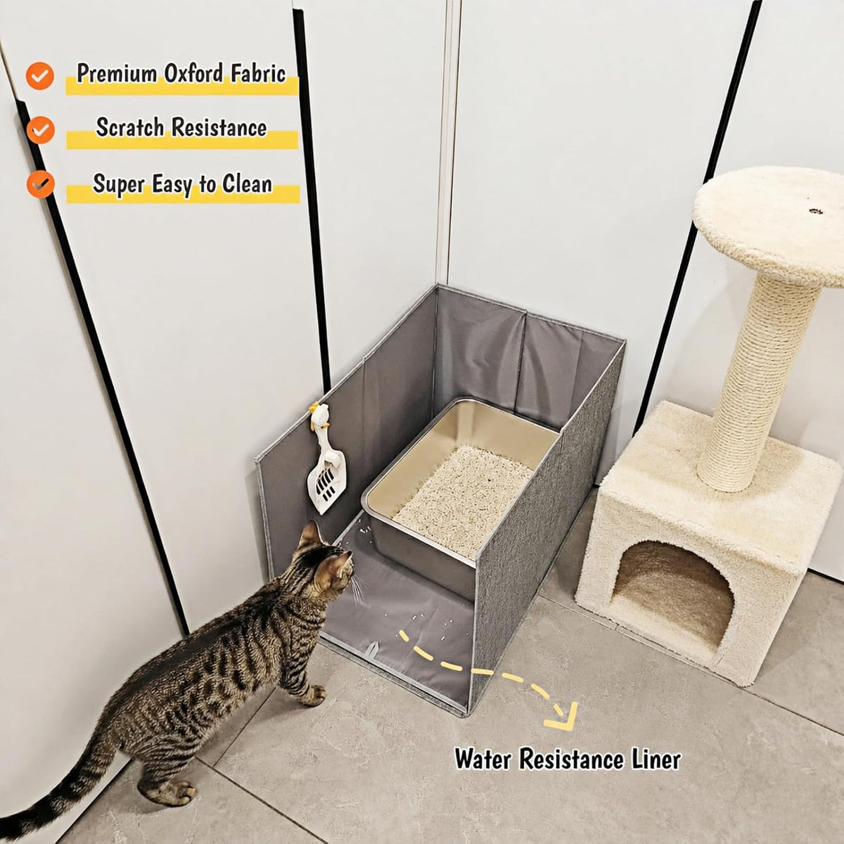 Extra Large Cat Litter Box Enclosure - 3-Walls Enclosure - image 4