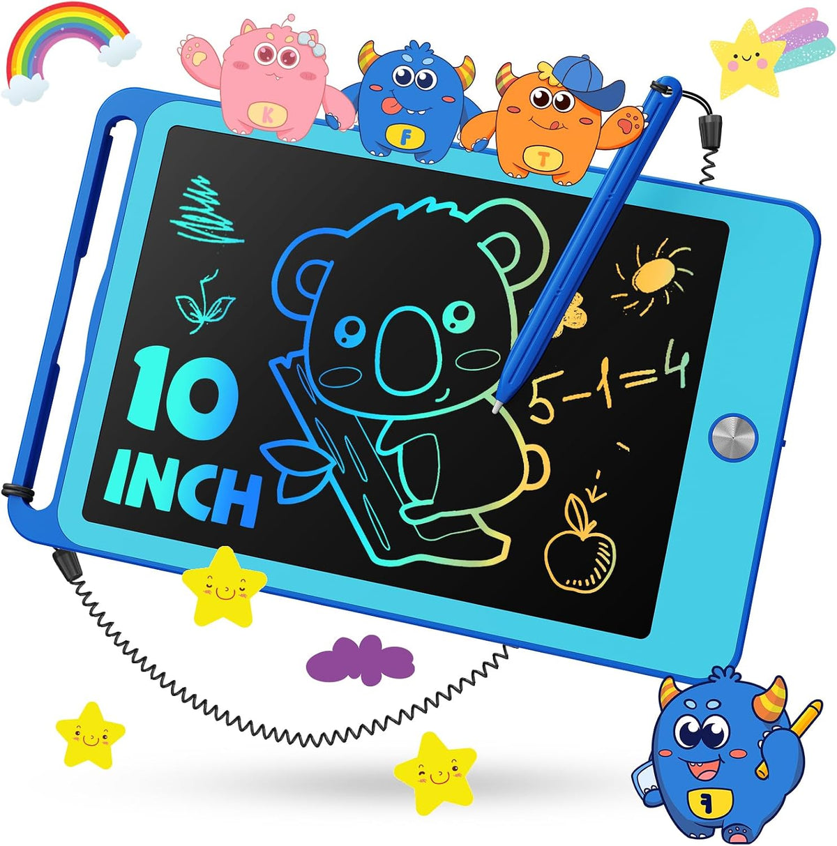 TEKFUN 3 Pack LCD Writing Tablet for Kids, Educational Kids - Blue / 10 inch / 1