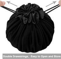 SIQUK Large Dice Bag with Pockets Big Capacity Dice Bag Drawstring - Black - image 4