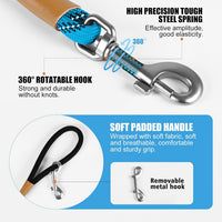 Long Dog Leash Reflective Rope Training Lead 15ft 30ft 50ft Check Cord – Essentials for Dogs - Light Blue / 15ft x 3/8inch - image 2