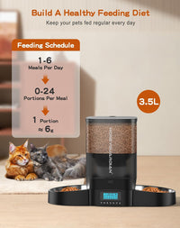 HoneyGuaridan Automatic Cat Feeder for 2 Cats - 3.5L - image 3