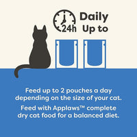 Applaws Natural Wet Cat Food in Broth, Limited Ingredient Wet Cat Food Pouches, No Additives, Made with Natural Ingredients, Tuna Fillet with Shrimp in Broth (12 x 5.3oz Pouches)
