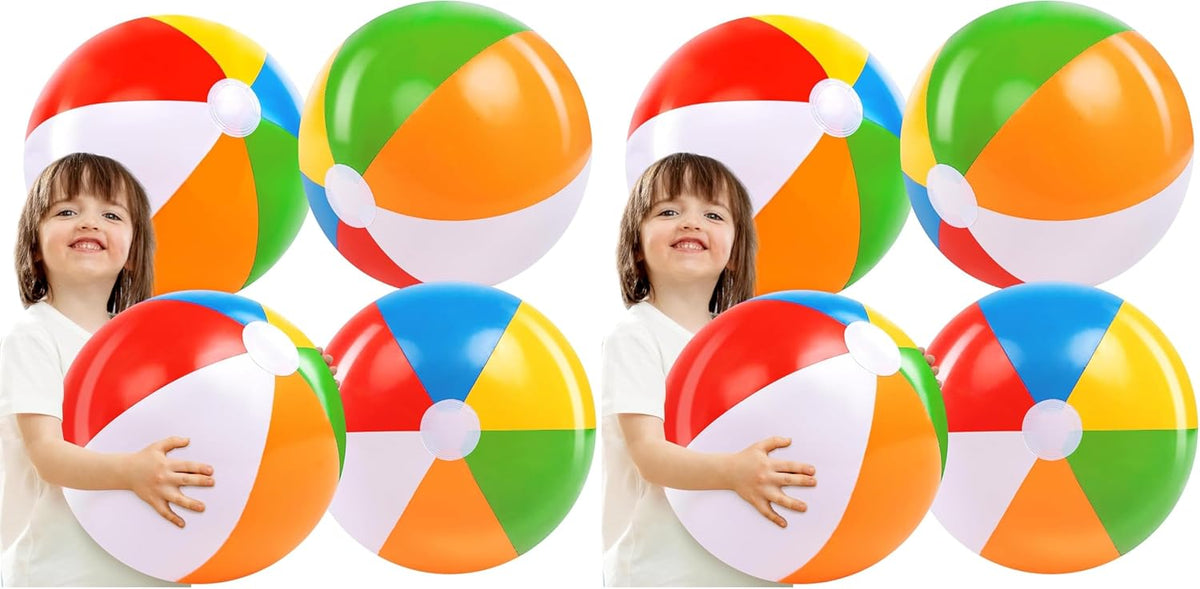 JOYIN 4-Pack 20" Beach Balls - Large (Pack of 2)