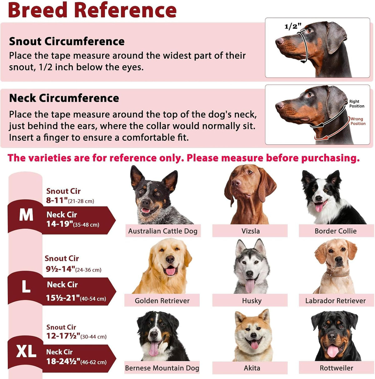Soft Dog Head Collar, Patented Padded No Pull Training Head Halter – Essentials for Dogs - Red / M (Snout 8"-11") - image 4