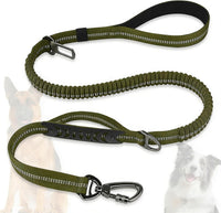 Dog Leash Heavy Duty, Bungee Leash Reflective Car Seat Belt for Dogs Brown – Essentials for Dogs - Olive Drab