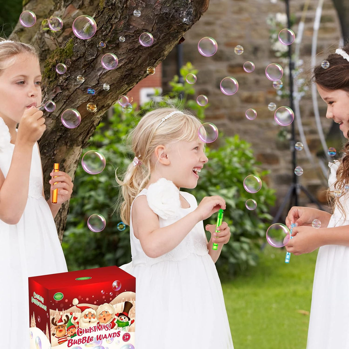 60 Pack Halloween Bubble Wands - Red, Green, Yellow, Orange - image 4