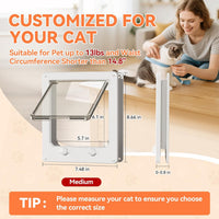LIBBEPET Thin Interior Cat Door - M-Inner Size: 5.7"W x 6.1"H - image 2