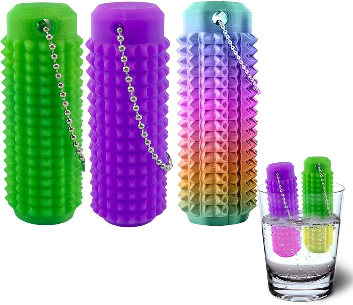 3PCS Little Ouchies Spiky Fidget Keychain for Adult – Fun for Kids & Family - 3PC-STYLE3