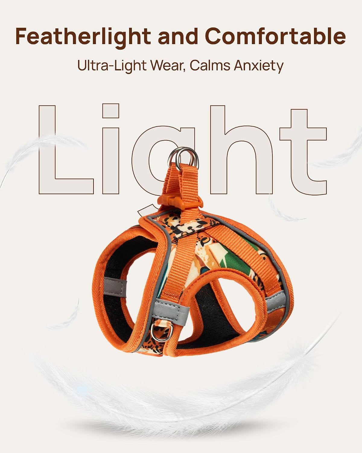 Upgraded Cat Harness and Leash Set - Orange King of The Jungle / S - image 3