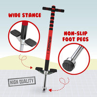 New Bounce Pogo Stick for Kids - Black & Red - image 2