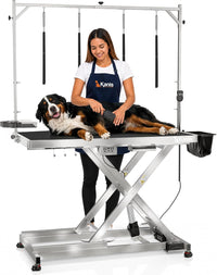 Professional Electric Dog Grooming Table, Heavy Duty - STAINLESS STEEL / 49"