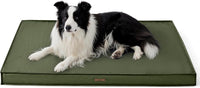 LE SURE Outdoor Waterproof Dog Beds Large Sized - 35"L x 22"W x 3"Th / Olive Green