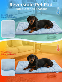 Huafly Dog Cooling Mat,Dual-Sided Cooling Mat for Dogs Cloud Blue – Essentials for Dogs - M: 36.0" L x 23.0" W x 0.8"Th - image 4