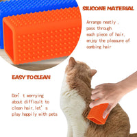 2pcs Pet Dog Cat Hair Remover, Pet Hair Removal Tool - orangeblue - image 4
