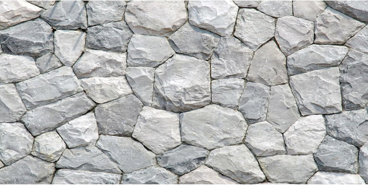 30x18 in White Stone Aquarium Backdrop Rocky Fish Tank Background - 30x18in/75x45cm
