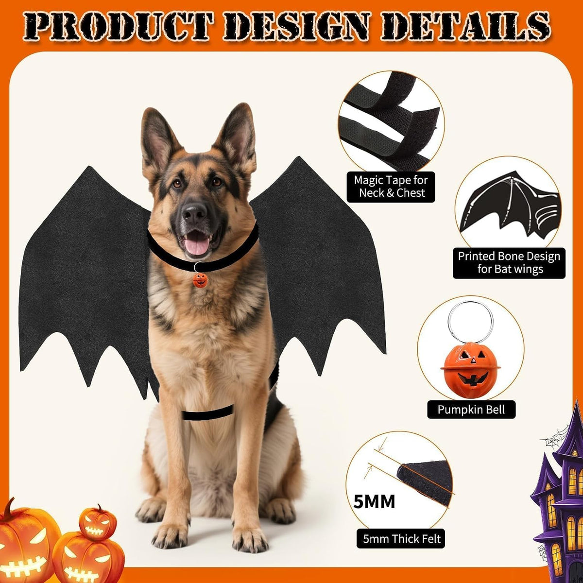 Olanrun Large Dog Halloween Costumes - X-Large - image 3