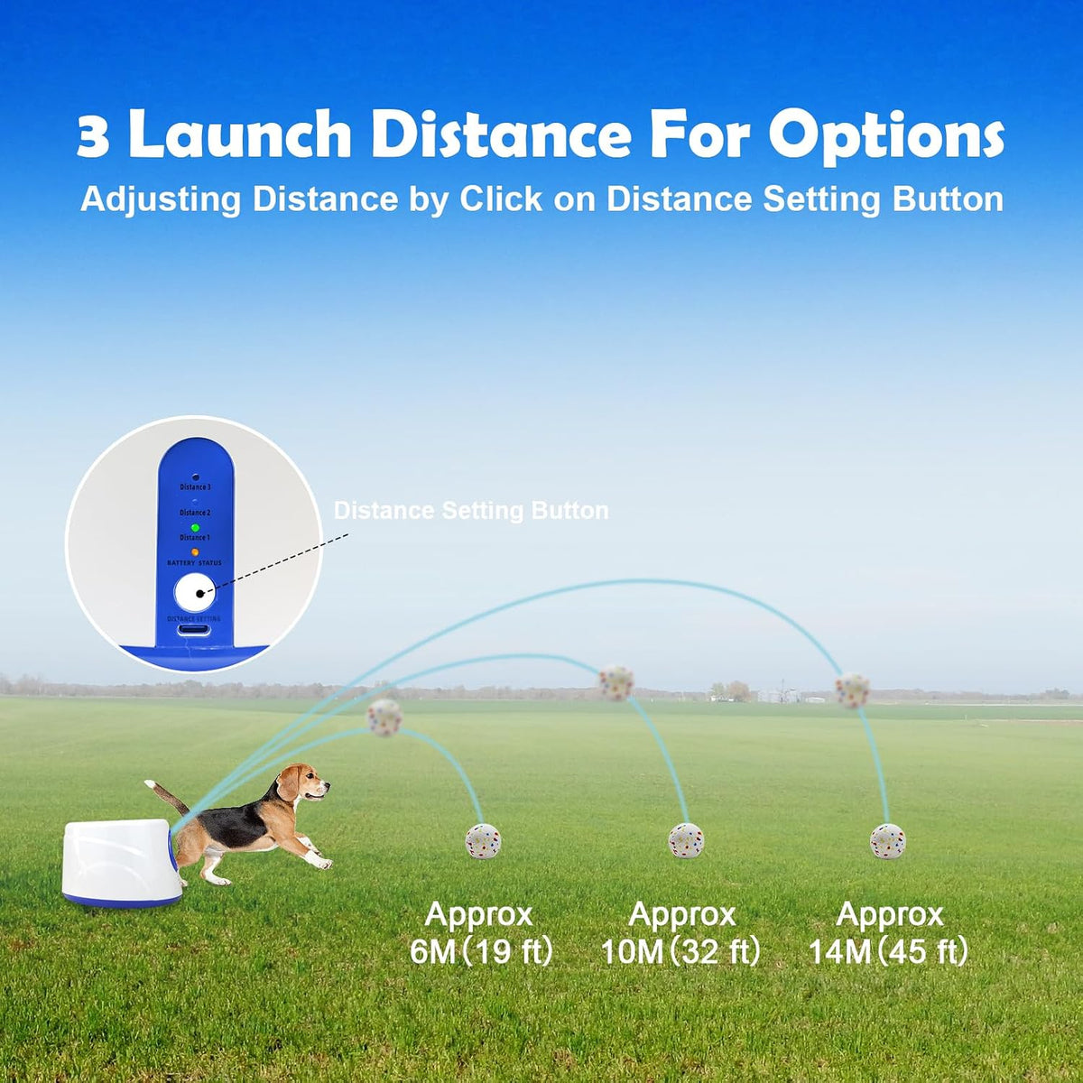 MEKAPLE Automatic Dog Ball Launcher - Blue - image 4