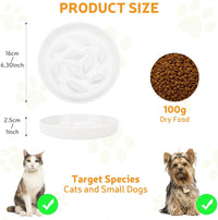 Ceramic Slow Feeder Cat Bowl 6.3" Wide – Essentials for Cats - Slow Feeder Bowl - image 2