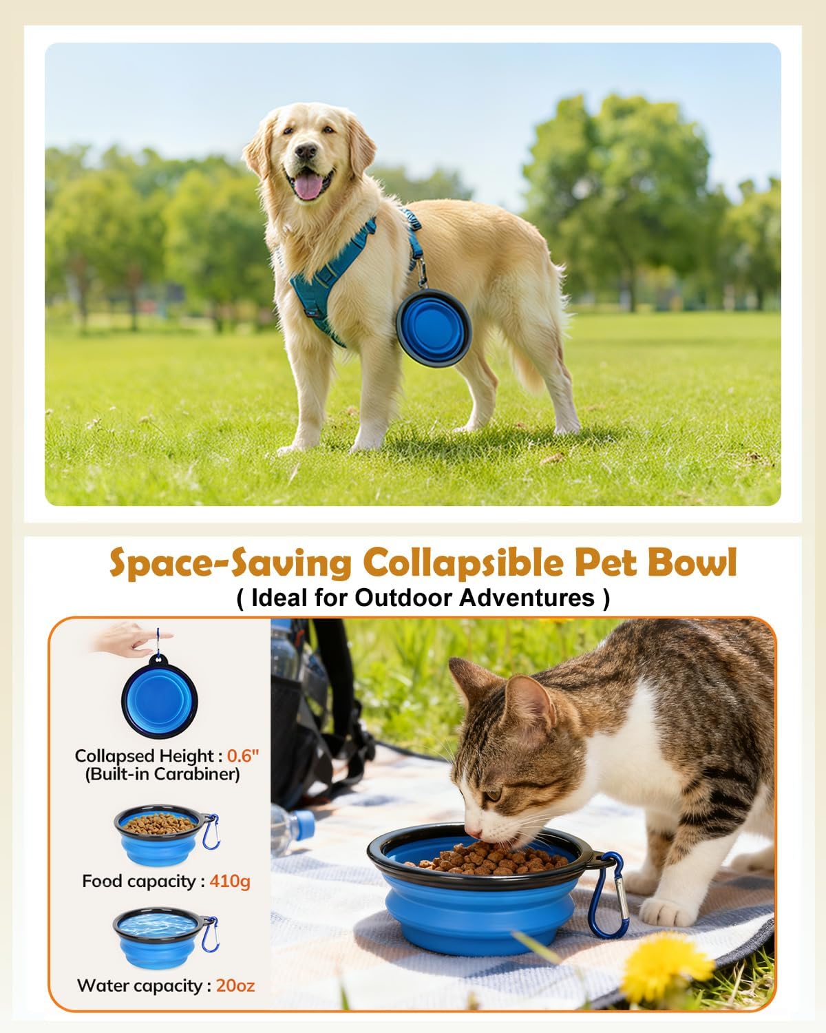 Morpilot Cat Carrier Soft for Large Medium Cats and Puppy up to – Essentials for Dogs - Dark Blue / 17.3"L x 12.2"W x 13.4"H - image 3