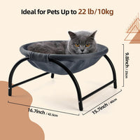 Raised Cat Hammock Bed, Pet Bed for for Indoor Cats - Dark Blue / Mesh - image 2
