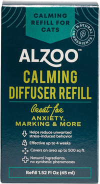 Calming Diffuser Refill for Cats, Helps Reduce Unwanted Stress-Induced Behavior, 100% Plant-Based Active Ingredients, Covers Up to 500 Sq. Ft, 1.52 Fl. Oz.