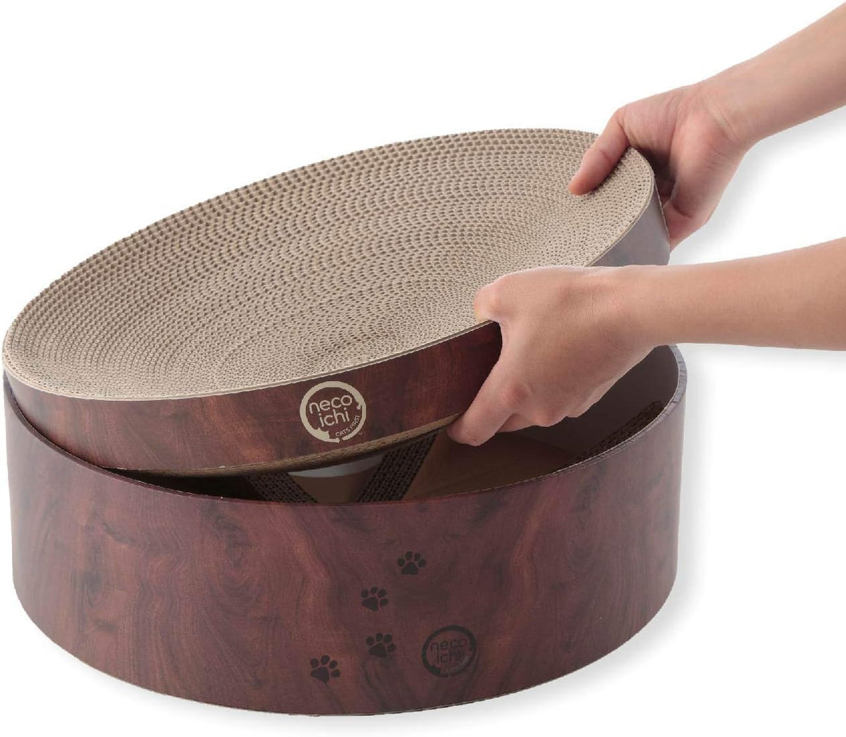 Necoichi Cat Scratcher Bowl Replacement for Indoor Cats - Extra Large / Dark Cherry - image 3