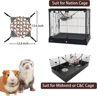Straps are Adjustable Sugar Glider Pouch Hammock Bed Bedding - 2Tier Love BrownX2Pcs - image 3