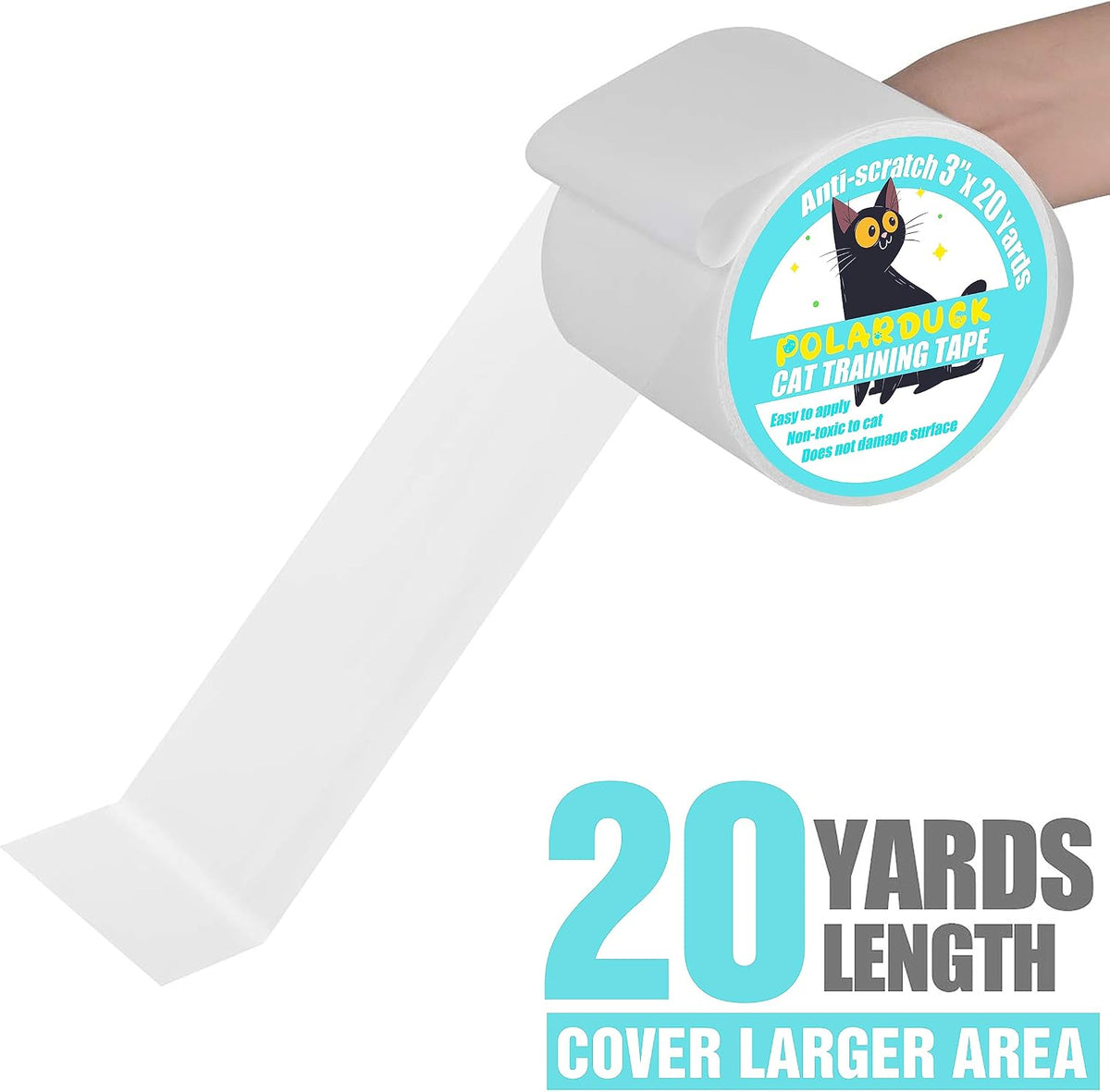 Anti Cat Scratch Tape: 4 inches x 30 Yards Cat Training Tape 100% - 3 Inches X 20 Yards - image 4