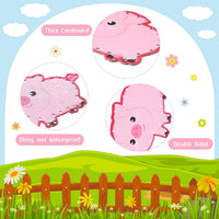 Pajean 10 Pcs Kids Lacing Cards Double Sided Animal Sewing Cards Kits - Farm Style - image 3