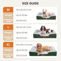 Orthopedic Dog Bed Medium Size Dog, Memory Foam Dog Bed Couch - Green / 44.0" L x 31.5" W x 7.5" Th - image 3